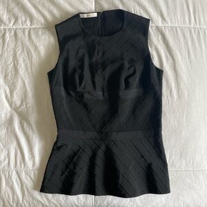 Prada Black Peplum Top